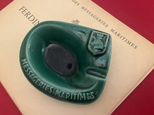 Ancien Cendrier En Faïence Des Messagerie Maritimes