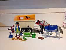 PLAYMOBIL REMORQUE CHEVAUX/CENTRE ÉQUESTRE JEEP 4X4 ACCESSOIRES CITY LIFE 