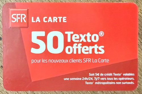 Sfr carte texto - sfr, recharge