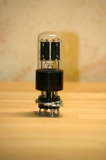 6SL7 BRIMAR VALVE ECC35 CV569 6SL7GT TUBE PLAQUE NOIRE ROBUSTE D GETTER PRÉAMPLI années 50