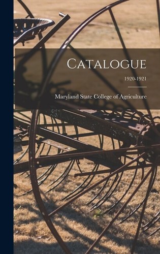 Catalogue 1920 1921 - catalogue;, 1920-1921