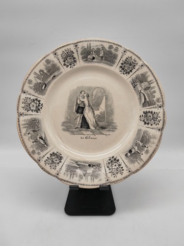 Assiette xixeme porcelaine - assiette,