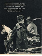 PUBLICITE ADVERTISING 024   1956   RODIER  RUSTIBURE manteau MADELEINE DE RAUCH