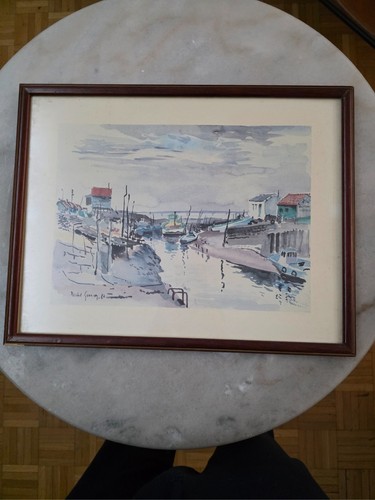 Tableau aquarelle marine - tableau,