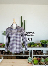 Pablo Gérard Darel Taille 38  Chemise manches longues femme carreaux violet