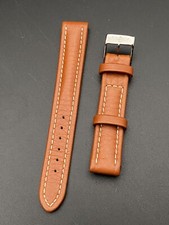 Bracelet de Montre Femme Breitling 15mm Cuir Marron Original NOS Boucle Acier