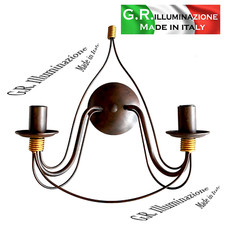 Applique classique moderne 2 lumières bruni noir or lampe murale bain salon VERA