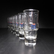 7 verres alcool apéritif Pastis 51 transparent vintage art table bistrot N8814