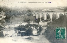 Dordogne - Nontron - faubourg Magnac - viaduc - cachet Abjat 1913
