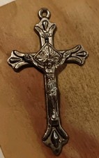 Médaille Religieuse Ancienne Crucifix Jésus Christ 