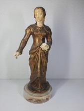Ancien Statue En Bronze SIGNE