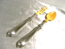 🇫🇷 ANCIEN COUVERT A SALADE ARGENT MASSIF MINERVE CUILLERE FOURCHETTE