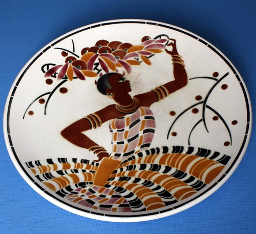 Grand plat faïence - k, &