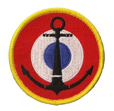 Ecusson patche marine nationale cocarde aéronavale blason emblème patch brodé 