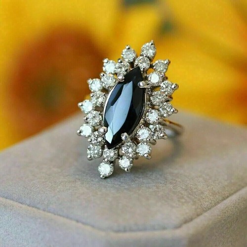 Diamant noir bague - 5, ct