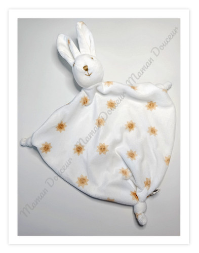 Doudou plat triangle lapin - triangle,