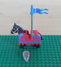 LOT LEGO Cheval Barding Rouge