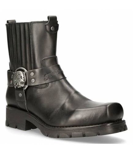 Bottines noir unisexe cuir - noir,