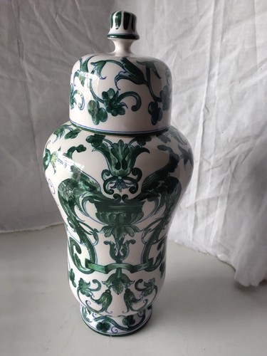 Pot couvert vase décor vert - pot,