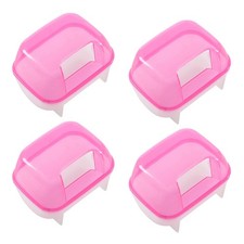 4X Rose Blanc Petits Hamsters