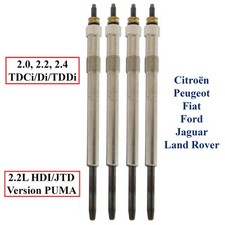 4 Bougie de Préchauffage pour Jumper Boxer Ducato 2.2 HDI JTD 100 120 - 5960G2