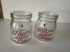 Anciens 2 pots a yaourt publicitaire Nantes la roche aux fees Collection Déco