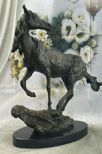 Signé abstrait cheval - signé,