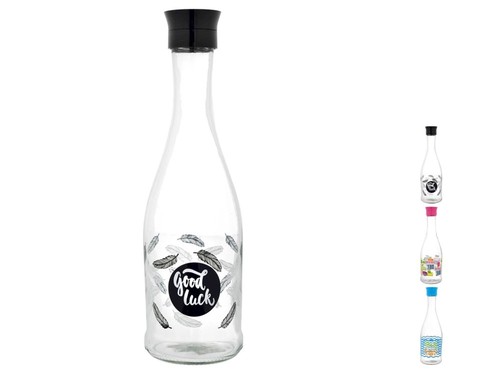 Bouteille verre décor lt1 - bouteille,
