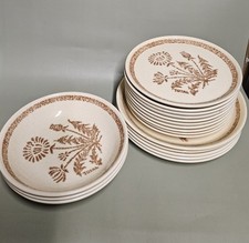 SERVICE VAISSELLE VINTAGE TOTAL EN GRÈS  MOTIFS PISSENLITS / COLLECTION 