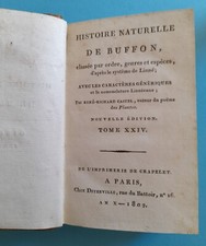 BUFFON Histoire naturelle -