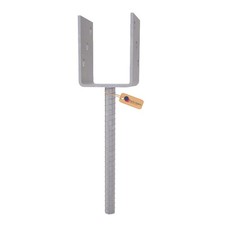 GeZu Impex Support de Poteau U Galvanisé | Pied Ancre pour Clôture Bois