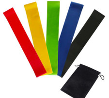 Lot 5 Bandes Élastique de Résistance Bande Fitness Musculation + sac rangement