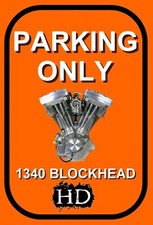 plaque " PARKING ONLY HARLEY