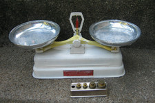 Jouet Ancien Balance de Marchande  Epicerie en Tôle Comme Maman