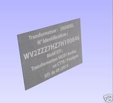 1 Plaque personnalisée