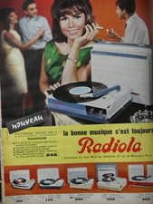 PUBLICITÉ DE PRESSE 1964 ELECTROPHONE SECTEUR 1044 A RADIOLA AMPLIFICATEUR