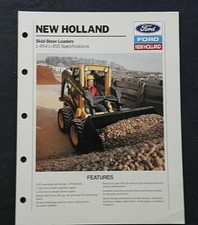Ford New Holland L-454 L-455 Mini Chargeur Tracteur Spécifications Brochure