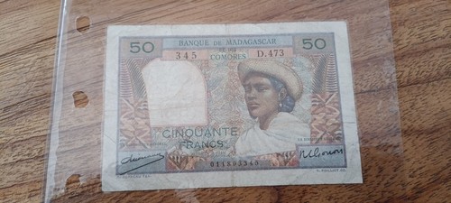 Billet madagascar comores 50 - billet, &