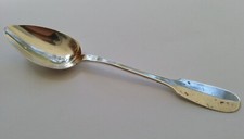 Ancienne GRANDE CUILLERE XIXe ARGENT MASSIF poinçon MINERVE 20,1cm 47g