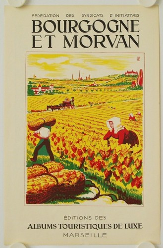 Affiche tourisme bourgogne - tourisme,
