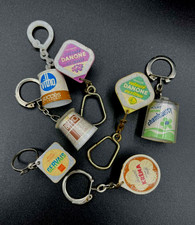 Lot de 7 Porte-clés Vintage pots yaourt Publicitaires Danone, Chambourcy, Kréma