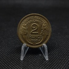 2 francs France 1939 - Morlon en Cupro-aluminium, TTB+,  sous pochette