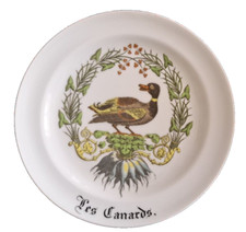 assiette porcelaine d'Auteuil décor Chambord  Diam 24 h 2.5cm  les canards