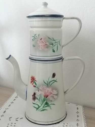 Cafetiere emaillee ancienne - cafetiere,