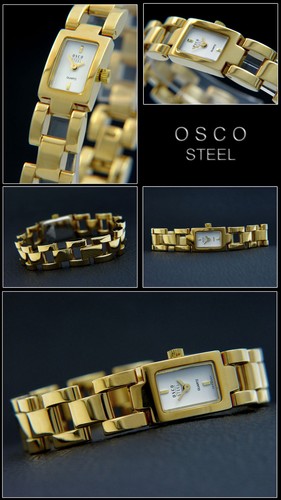 montre acier femme rectangulaire