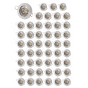 Lot de 50 Spot encastrable fixe led blanc avec ampoule gu10 7w 38° blanc chaud