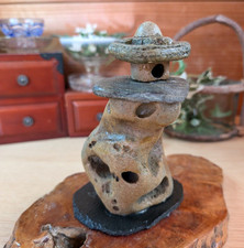 Ornement d'aquarium en pierre lanterne de jardin miniature bonsaï japonais...