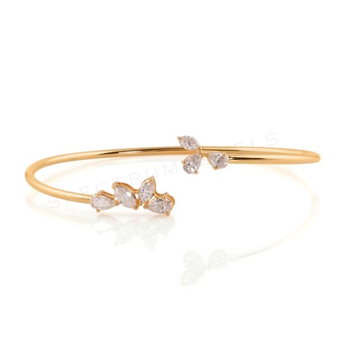 Bracelet jonc jaune - or,