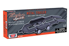 Remorque 1/43, plateau, porte-auto pour transport de voiture, Motormax 76081