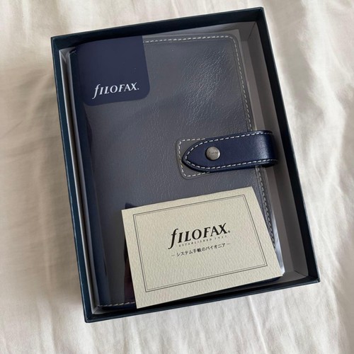 Filofax used navy blue malden - filofax,
